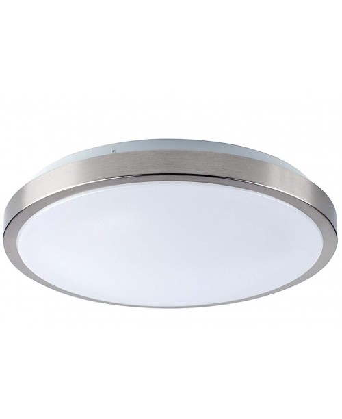 13' STAIN NICKEL FLUSH MOUNT SINGLE RING LED CEILING  LIGHT 20 W 1400LM 4000K PMAA+STEEL DIMABLE  